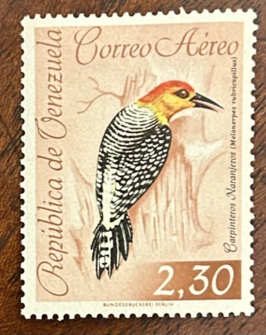 Venezuela: 1962 SC#C-817 "Airmail Bird " on mount. MNH. Cat $ 6. Lot #10-08012 Cover