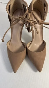 ALDO Venosta Heeled Fringe Lace-up Pump Suede Pointed Toe Size 8 - Picture 1 of 11