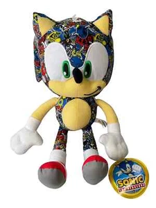 Extra große Sonic The Hedgehog Stickerbombe Plüschtier 18 Zoll Neu mit Etikett Sega - Bild 1 von 4