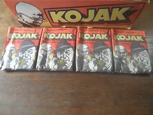 M-10 1975 CardGum KOJAK Telly Savalas wax pack lot X4 packs 8 cards per pack - Picture 1 of 4