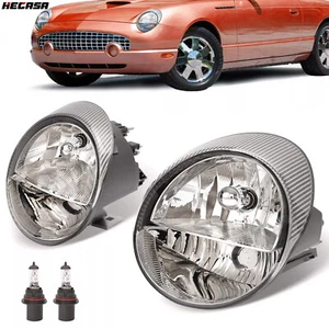 HECASA Headlights Set Driver Passenger For Ford Thunderbird 2002 2003 2004 2005 - Picture 1 of 20