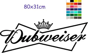 Dubweiser logo 80x31cm Car Van Camper Decal Sticker Premium Vinyl Pair - Picture 1 of 2