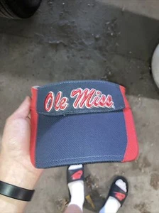 Ole Miss Mississippi University The Game Embroidered VISOR Hat LF ladies Fit VTG - Picture 1 of 4