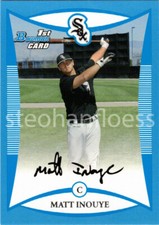 2008 Bowman Prospects Blue #BP97 Matt Inouye 015/500 Chicago White Sox
