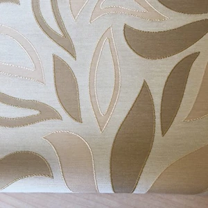 539. Gold Leaves Jacquard Curtain Fabric, 140 cm wide, 4.5 m - Picture 1 of 3