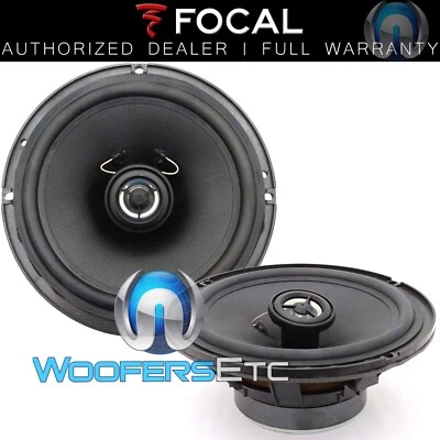 PAIR FOCAL 6.5" CAR OEM REPLACEMENT 2-WAY BUILT IN TWEETERS COAXIAL SPEAKERS NEW - Image 1 of 3