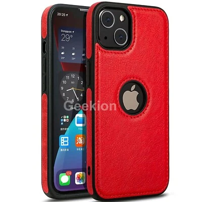 Funda de cuero a prueba de golpes para Apple iPhone 17 16e 15 14 Plus 13 12 11 Pro X Max Foto 1 de 4