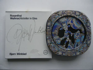 Rosenthal Christmas Plate Wiinblad Glas 1977 Annunciation With Original Package - Picture 1 of 4