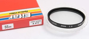 55mm CS4 4Pt Cross Screen Photo Filter Special Effects - Eitar Japan - NEW G9 - Picture 1 of 1