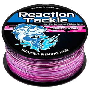 Reaction Tackle High Performance Braided Fishing Line / Braid - Pink Camo - Picture 1 of 4