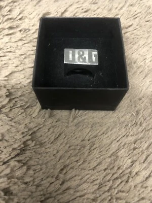 Anillo de acero inoxidable estilo minimalista de diseñador D&G Dolce Gabbana talla S 1/2 Foto 1 de 4