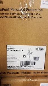SAFETY Coveralls , Du Pont size 2x SL121TWH2X BOX OF 4 - Picture 1 of 2