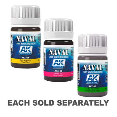 AK Interactive Botella de 35 ml de color de lavado de barco naval tipo esmalte d - Imagen 1 de 3