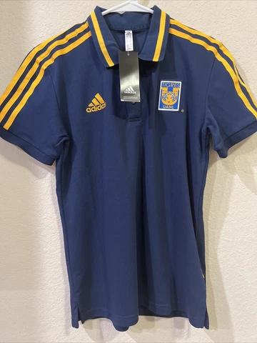 Men's Tigres UANL adidas dark blue and gold polo shirt Cover