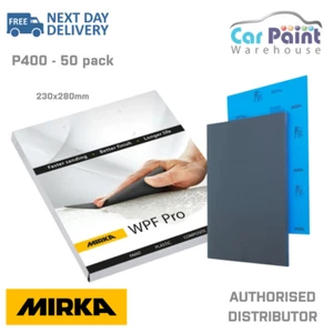 Mirka P400 WPF PRO Wet & Dry Sanding Sheets Quire Waterproof Sand Paper 50 Pack - Picture 1 of 10