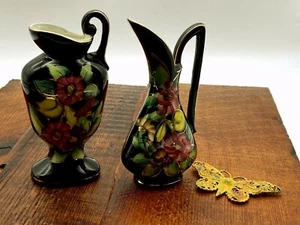 Vintage German Porcelain Decorative Vases X 2 Five Inches Tall - Picture 1 of 12
