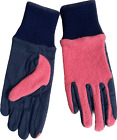 Children's Amara Navy & Pink Fleece Gloves Suitable For Riding ** Free P+P