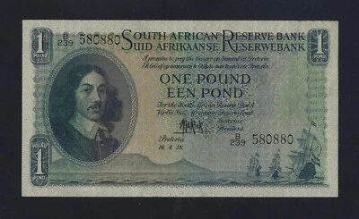 South Africa 1 Pound 1956 P-92 XF++ - Image 1 of 2