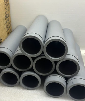 Qty 10 New EverTuff Spears 2 1/2"x12" SCH 80 CPVC Groove Slip Socket Nipple - Image 1 of 2