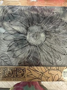 Sello de girasoles con diseño de orquídea de hierro nuevo - Imagen 1 de 2