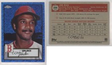 2021 Chrome Platinum Anniversary Blue Mini-Diamond Refractor /199 Jim Rice HOF