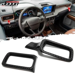 For Ford Maverick 2022-2023 Dashboard Side Air Vent Outlet Cover ABS Carbon Look - Picture 1 of 9