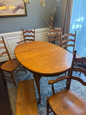 华丽实心枫木Ethan Allen餐厅套装 — 第 1/4 张图片