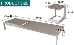 All aluminum outdoor coffee table - Picture 1 of 8