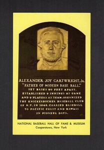 ALEXANDER JOY CARTWRIGHT | 1964 HOF postcard Curteichcolor GREEN ink