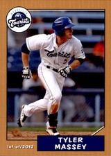 2012 Asheville Tourists Grandstand 16 Tyler Massey Chattanooga Tennessee TN Card