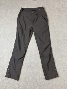 Prana Alana Pants Womens 4 Gray Roll Up Cargo Pocket Drawstring Outdoors Hiking - Picture 1 of 14