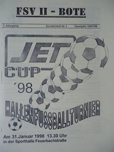 Programm Hallenturnier Jan 1998 Hettstedt Aschersleben Sandersleben Thale 04 II - Picture 1 of 2
