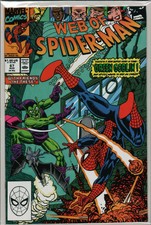 Web of Spider-Man #67 (1990) NM Unused Green Goblin Cover & App    C4.123