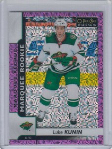 17/18 OPC Platinum Minnesota Wild Luke Kunin Violet Pixels RC card #178
