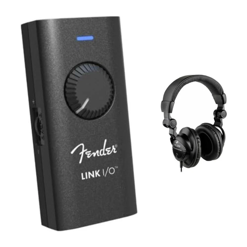 Fender Link I/O Portable USB-C Audio Interface w/ Polsen HPC-A30 Headphones Kit - Image 1 of 4