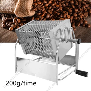 Stainless-Steel Manual Coffee Bean Roaster Hand Crank Baking Roasting Machine - Picture 1 of 12
