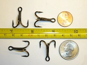 (100) VMC 4X OSHAUGHNESSY TREBLE HOOKS (SIZE 2) BLACK (9626BN) BULK 9626 BN  - Picture 1 of 4