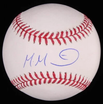 BÉISBOL OML FIRMADO POR MANUEL MARGOT JSA Testhing Rawlings con certificado de autenticidad gemelos Rays Padres Foto 1 de 3