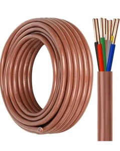 Thermostat Wire - 18/8 30FT Solid Copper 18 Gauge 5 Conductor Power Circuit... - Picture 1 of 7