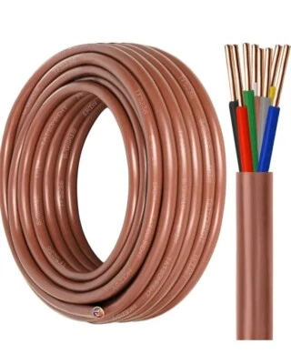 Thermostat Wire - 18/8 30FT Solid Copper 18 Gauge 5 Conductor Power Circuit... - Image 1 of 4