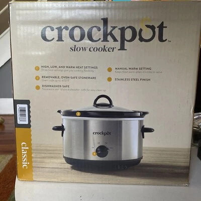НОВАЯ медленноварка Crock-Pot SCR450-S 4,5 кварты на День благодарения и рождественский ужин - Изображение 1 из 4