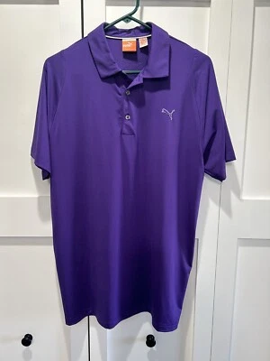 Polo de golf PUMA para hombre M mediano heliotropo púrpura manga corta EXCELENTE Foto 1 de 2