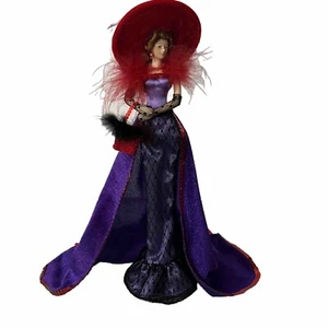 Tassel Doll 11" Alexander Purple Dress Red Hat with Stand Purse 2004 - Picture 1 of 13
