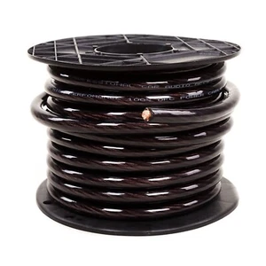100% Kupfer Strom Kabel 50mm² Batteriekabel 1m Meterware schwarz OFC 19,99€/m - Picture 1 of 1