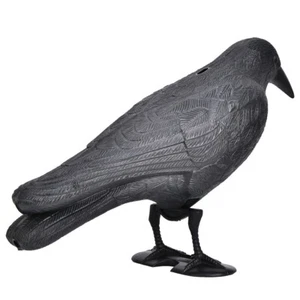 Crow Decoys Statue Simulation Crow Hunting Baits Tool For Park Garden Decor SP - Picture 1 of 10