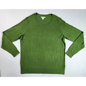 Long Sleeve Lightweight Round Neck Sweater Soft Feel Womens Size XL Green - Picture 1 of 6