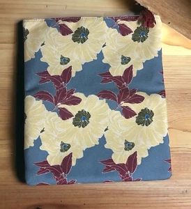 Rachel Pally Reversible Clutch Floral Zip Bag Leather Canvas New Inside Pocket - Picture 1 of 7