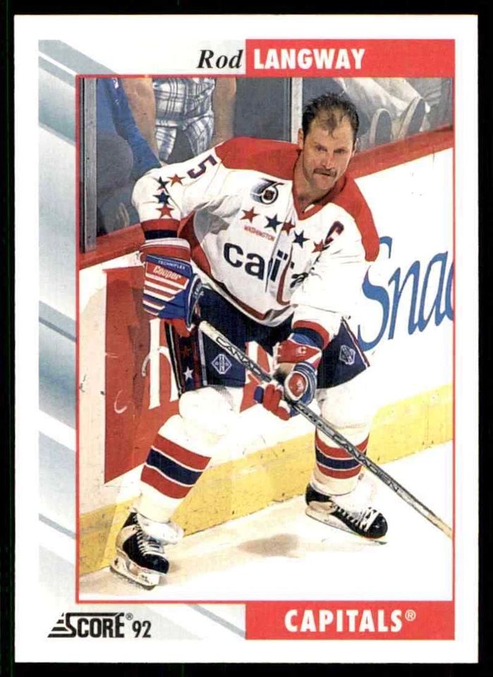 1992-93 Score Rod Langway #143 - Image 1 of 2