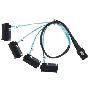 SAS 36 pin Mini SAS SFF-8087 host a 4 SFF-8482 bersaglio SAS cavo disco rigido SAS - Foto 1 di 12