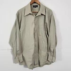 Stanley Blacker Mens Dress Shirt Size 17 32/33 Grey Single Needle Tailoring - Picture 1 of 9